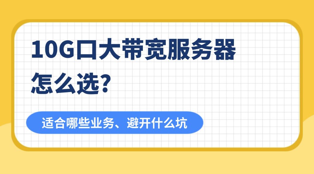 10G口大带宽服务器怎么选